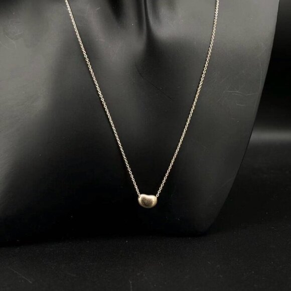 Tiffany & Co. Jewelry - Tiffany & Co. Elsa Peretti Sterling Silver Bean Pendant Necklace 16”